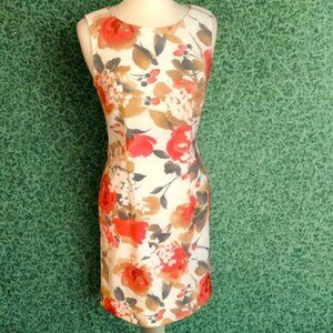 Cream Floral Dress by Connected Apparel